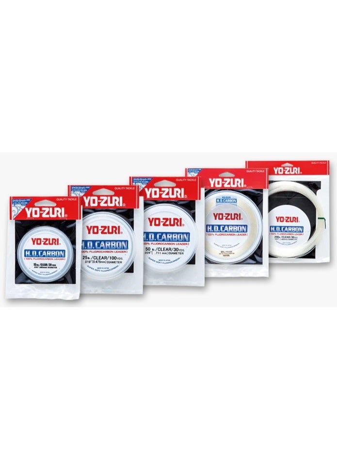 Yozuri قائد H.D.CARBON™ – 30 ياردة باللونين الشفاف والوردي - Image 1